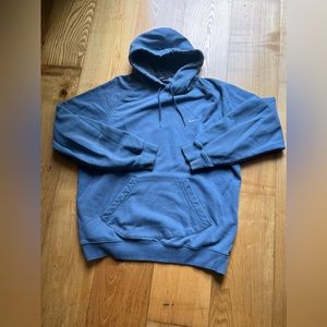Vintage Nike 2000's Hoodie Sweatshirt Blue Size Large Fleece Pullover Streetwear